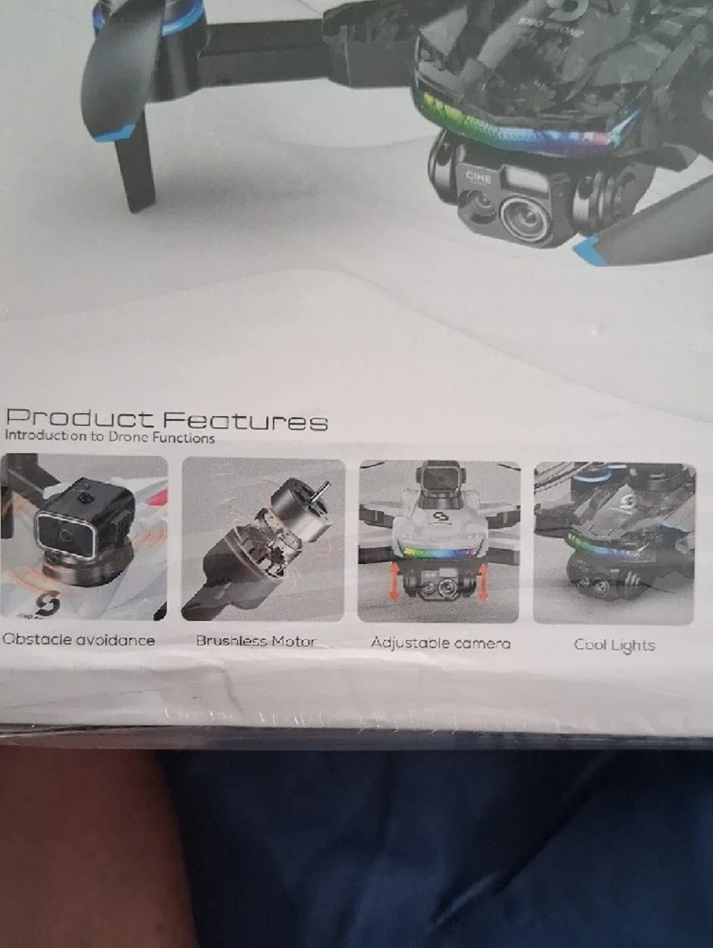 S160 UAV Foldable Drone with Remote - White & Black